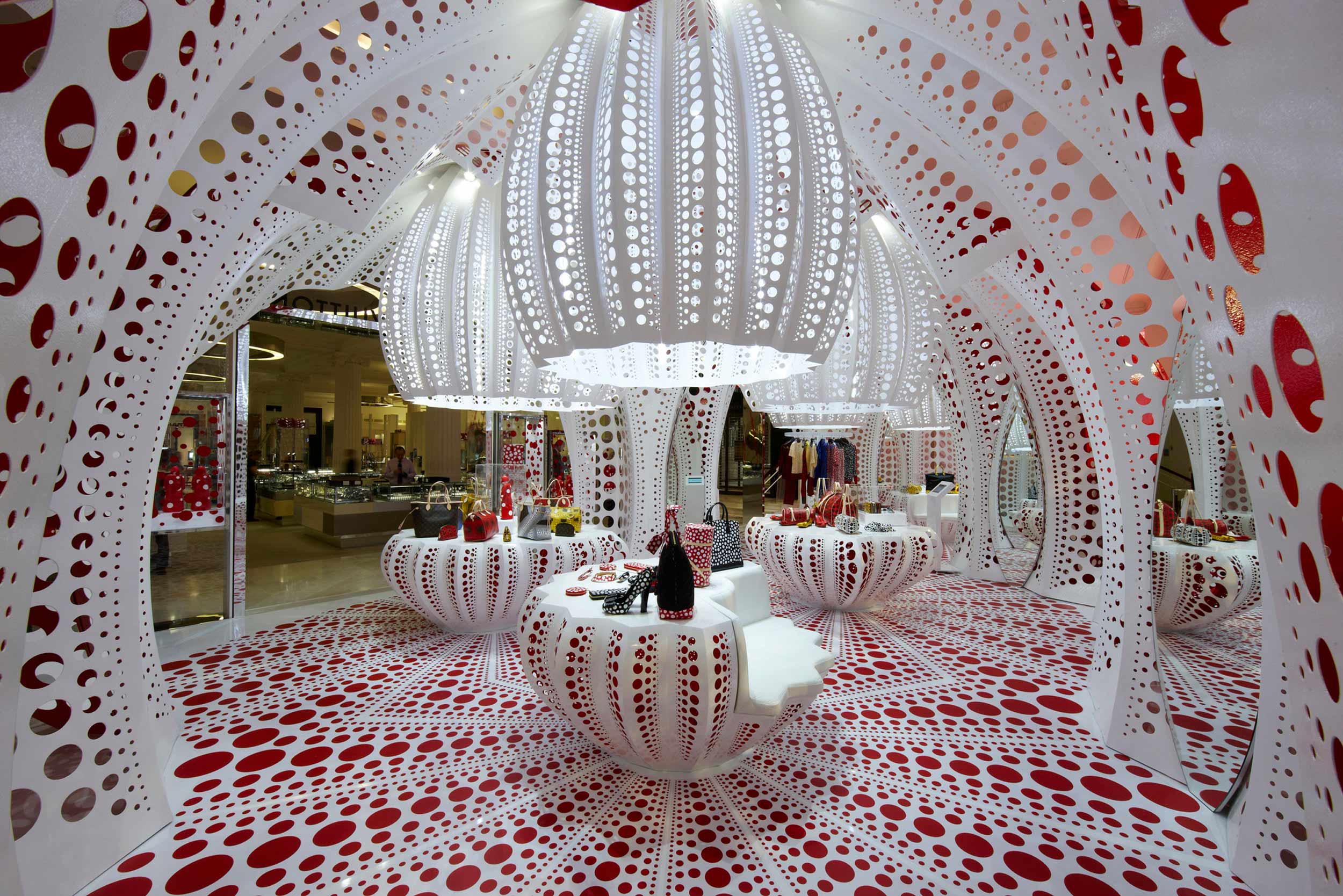 Louis Vuitton & Kusama concept store at Selfridges