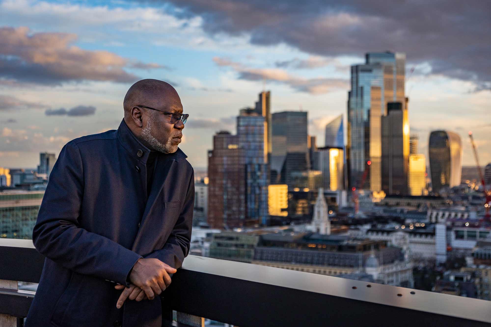 Albert Williamson-Taylor on the roof of the White Collar Factory