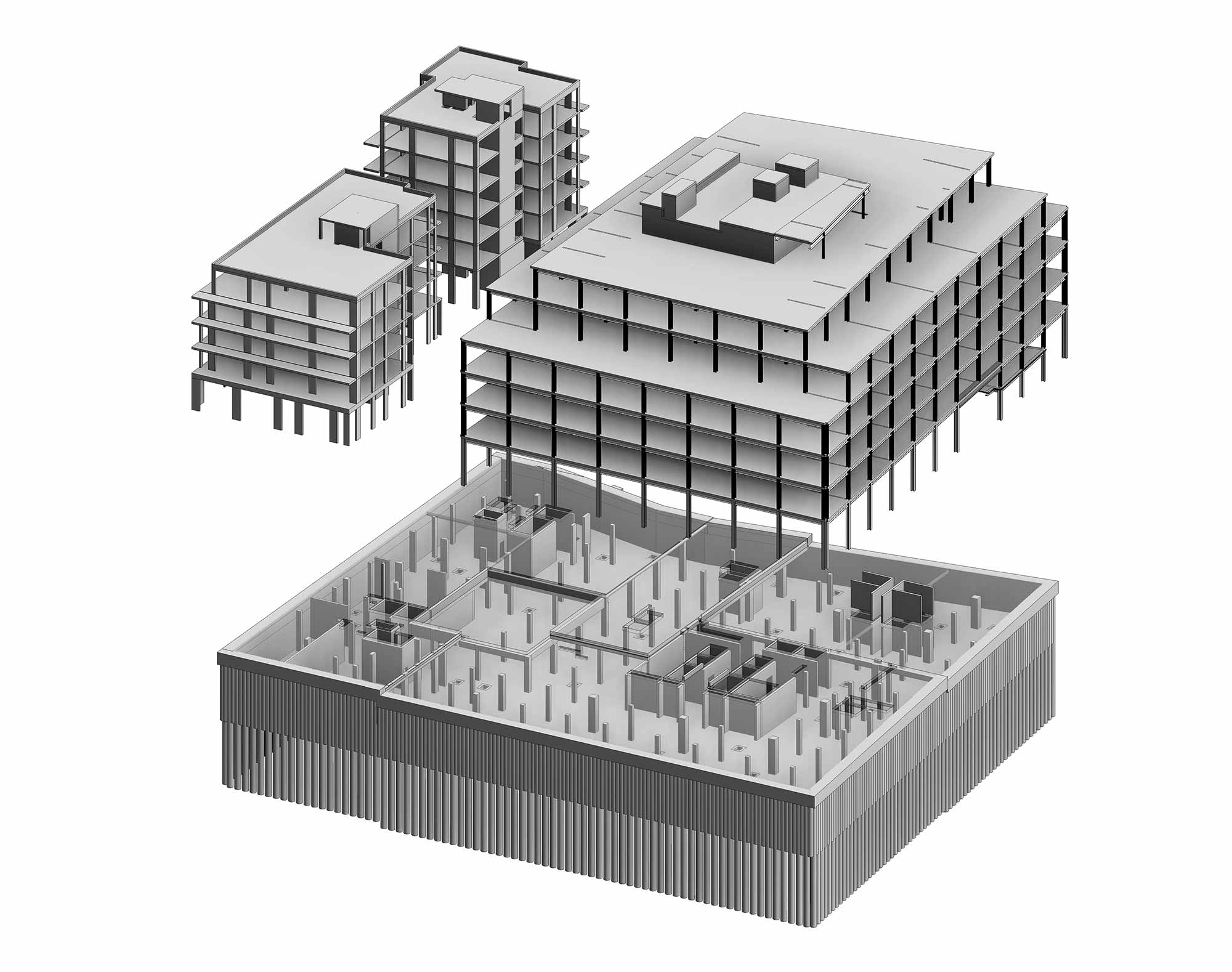 St Pancras Campus structural render