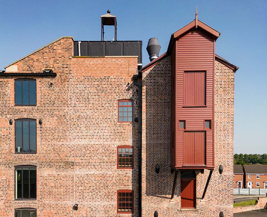 Shrewsbury Flaxmill Maltings facade detail